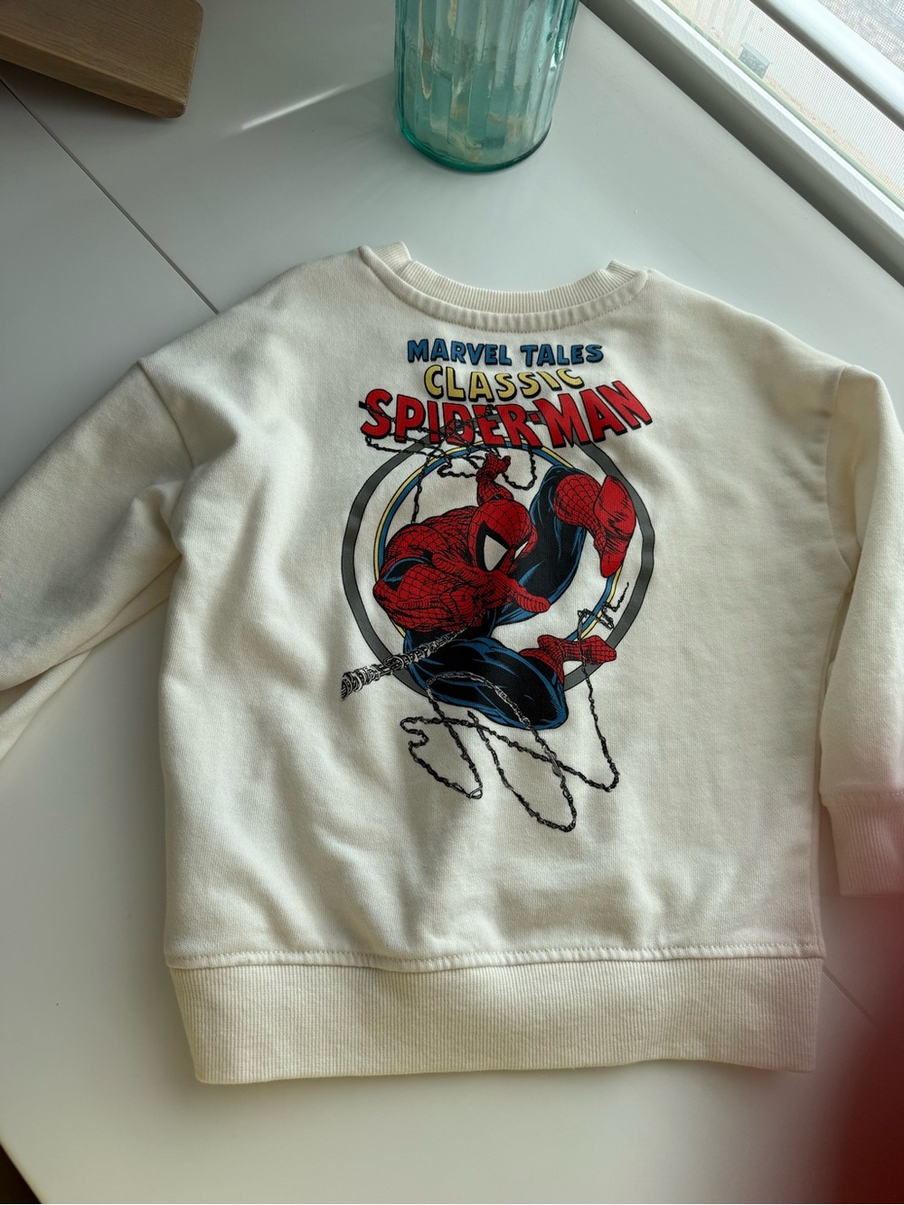 OshKosh B'gosh Cream Spider-Man Graphic Sweatshirt - Picture 2 of 3
